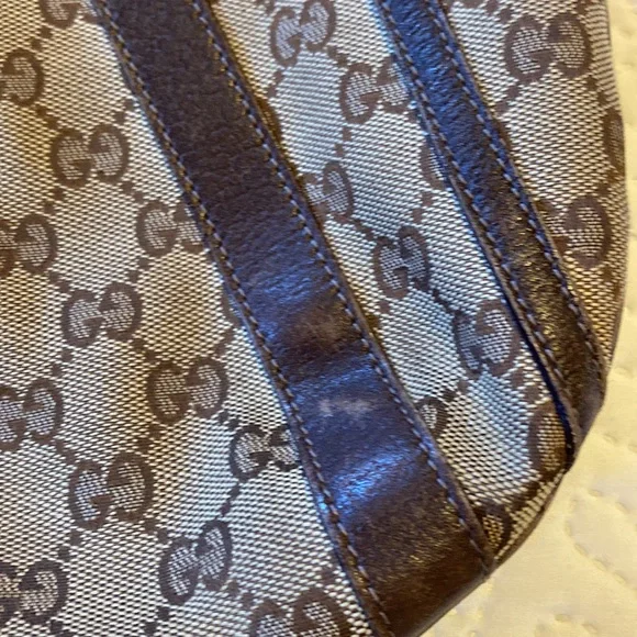 GUCCI REHAB GG Canvas Two Way Authentic Vintage Tote. Preloved.Aged w some wear. - Picture 6 of 10